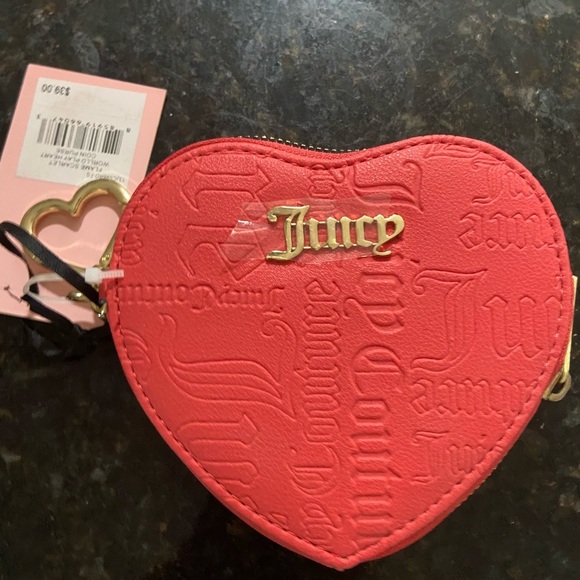 Juicy Couture Flame Scarlet Heart Coin Purse - Picture 1 of 7